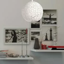 Lussiol Lighting Suspensions Suspension En Métal Blanc D. 30 Cm -Luminaires Soldes Boutique suspension en metal blanc d 30 cm 3