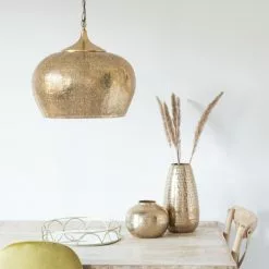 Maisons Du Monde Suspensions Suspension En Métal Ciselé Doré Mat D44 -Luminaires Soldes Boutique suspension en metal cisele dore mat d44 1000 6 35 201099 2