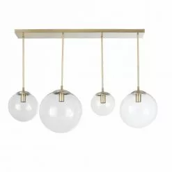 Maisons Du Monde Suspensions Suspension En Métal Doré Et 4 Globes En Verre D118