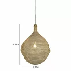 Now’s Home Suspensions Suspension En Métal Filaire Doré Ronde D73cm -Luminaires Soldes Boutique suspension en metal filaire dore ronde d73cm 5