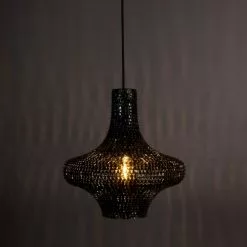 Dutchbone Suspensions Suspension En Métal M Noir -Luminaires Soldes Boutique suspension en metal m noir 2