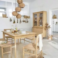 Maisons Du Monde Suspensions Suspension En Métal Noir 5 Abat-jour En Rotin Tressé Main -Luminaires Soldes Boutique suspension en metal noir 5 abat jour en rotin tresse main 1000 5 38 220495 3