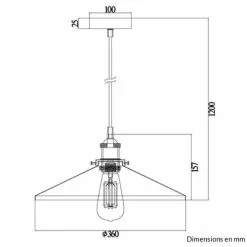 Keria Suspensions Suspension En Métal Noir -Luminaires Soldes Boutique suspension en metal noir 56