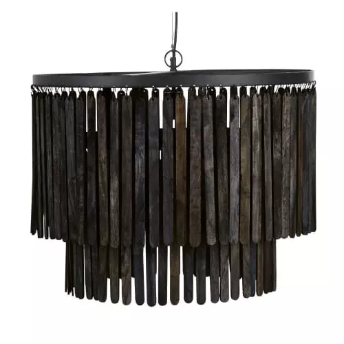 Maisons Du Monde Suspensions Suspension En Métal Noir Et Bois De Manguier 1 Maisons Du Monde Suspensions Suspension En Métal Noir Et Bois De Manguier