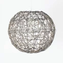 Keria Suspensions Suspension En Rotin Gris -Luminaires Soldes Boutique suspension en rotin gris 2