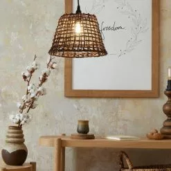 Lussiol Lighting Suspensions Suspension En Rotin Marron D. 29 Cm -Luminaires Soldes Boutique suspension en rotin marron d 29 cm 2