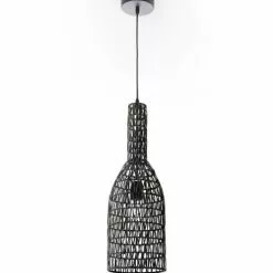 Lussiol Lighting Suspensions Suspension En Rotin Noir D. 19 Cm -Luminaires Soldes Boutique suspension en rotin noir d 19 cm 4