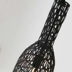 Lussiol Lighting Suspensions Suspension En Rotin Noir D. 19 Cm -Luminaires Soldes Boutique suspension en rotin noir d 19 cm 5