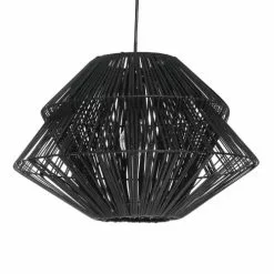 Lussiol Lighting Suspensions Suspension En Rotin Noir D. 45 Cm