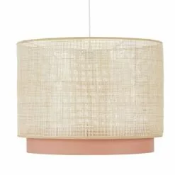 Maisons Du Monde Suspensions Suspension En Rotin Tressé Beige Et Coton Terracotta