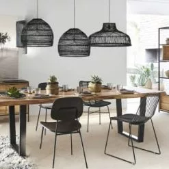 Maisons Du Monde Suspensions Suspension En Rotin Tressé Noir D60 -Luminaires Soldes Boutique suspension en rotin tresse noir d60 1000 15 2 190857 3