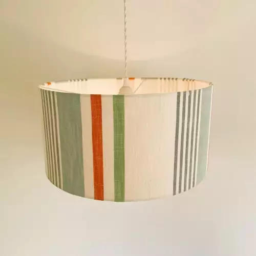 Belamp Suspensions Suspension En Tissu Foutas Blanc Bleu - Diamètre 40 Cm 3 Belamp Suspensions Suspension En Tissu Foutas Blanc Bleu - Diamètre 40 Cm – Image 3