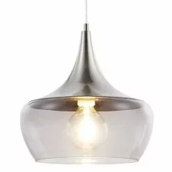 Keria Suspensions Suspension En Verre Argenté -Luminaires Soldes Boutique suspension en verre argente 8