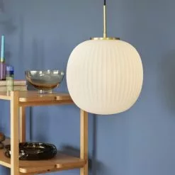 Hubsch Suspensions Suspension En Verre Blanc -Luminaires Soldes Boutique suspension en verre blanc 2