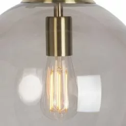 QAZQA Suspensions Suspension En Verre Doré/laiton -Luminaires Soldes Boutique suspension en verre dore laiton 7