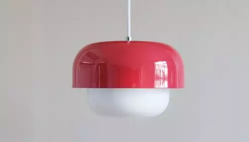 Dyberg Larsen Suspensions Suspension En Verre Et Métal Rouge Clair, H 15 Cm D 23 Cm 3 Dyberg Larsen Suspensions Suspension En Verre Et Métal Rouge Clair, H 15 Cm D 23 Cm – Image 3