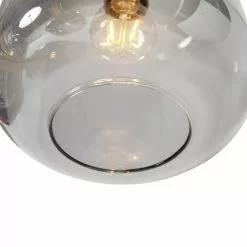 QAZQA Suspensions Suspension En Verre Gris -Luminaires Soldes Boutique suspension en verre gris 2