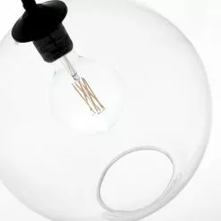 Lussiol Lighting Suspensions Suspension En Verre Transparent D. 38 Cm -Luminaires Soldes Boutique suspension en verre transparent d 38 cm 2