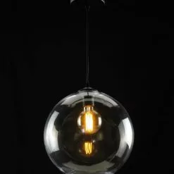 Lussiol Lighting Suspensions Suspension En Verre Transparent D. 38 Cm -Luminaires Soldes Boutique suspension en verre transparent d 38 cm 4