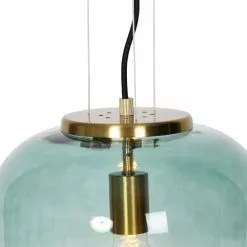 QAZQA Suspensions Suspension En Verre Vert -Luminaires Soldes Boutique suspension en verre vert 4