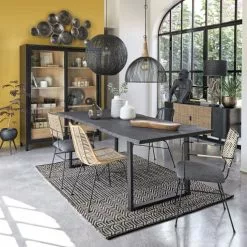 Luminaires Soldes Boutique -Luminaires Soldes Boutique suspension filaire noire et manguier 1000 4 2 201845 3