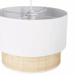 Jardideco Suspensions Suspension Gigogne Rotin Blanc D35cm -Luminaires Soldes Boutique suspension gigogne rotin blanc d35cm 2