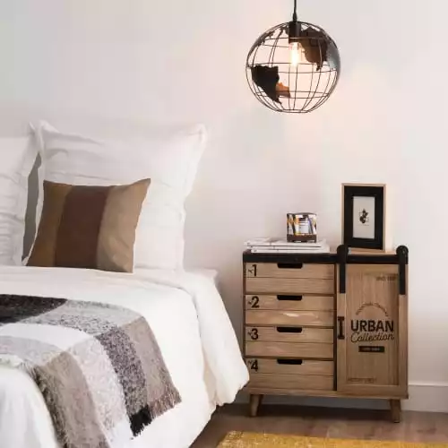 Maisons Du Monde Suspensions Suspension Globe Terrestre En Métal Noir Ajouré 2 Maisons Du Monde Suspensions Suspension Globe Terrestre En Métal Noir Ajouré – Image 2