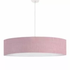 Abat-jours Suspensions Suspension Imprimée Effet Lin Beige T 50 X H 25 -Luminaires Soldes Boutique suspension imprimee effet lin rose t 50 x h 25
