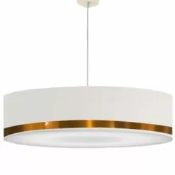 Abat-jours Suspensions Suspension Jonc Blanc Et Or T 65 X H 25 -Luminaires Soldes Boutique suspension jonc blanc et cuivre t 65 x h 25 1