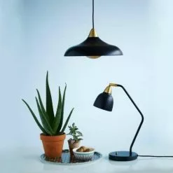 Super Living Suspensions Suspension Métal Bleu Et Laiton D36cm -Luminaires Soldes Boutique suspension metal bleu et laiton d36cm 2