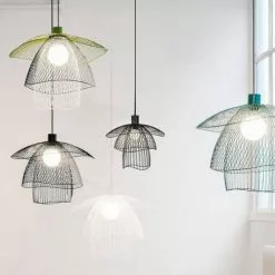 Forestier Suspensions Suspension Métal Filaire Blanc D56cm 7 Forestier Suspensions Suspension Métal Filaire Blanc D56cm -Luminaires Soldes Boutique suspension metal filaire blanc d56cm 2