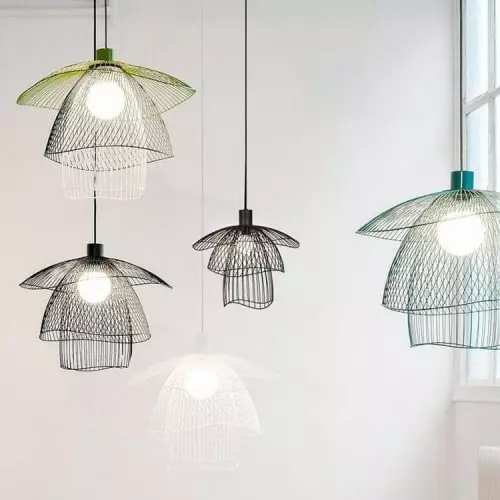 Forestier Suspensions Suspension Métal Filaire Blanc D56cm 3 Forestier Suspensions Suspension Métal Filaire Blanc D56cm – Image 3