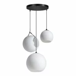 Deladeco Suspensions Suspension Moderne En Métal Blanc 200 Cm