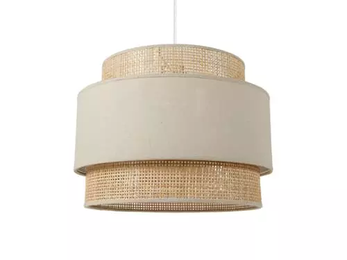 Jardideco Lustres Suspension Ronde Gigogne Rotin Beige D40cm 1 Jardideco Lustres Suspension Ronde Gigogne Rotin Beige D40cm