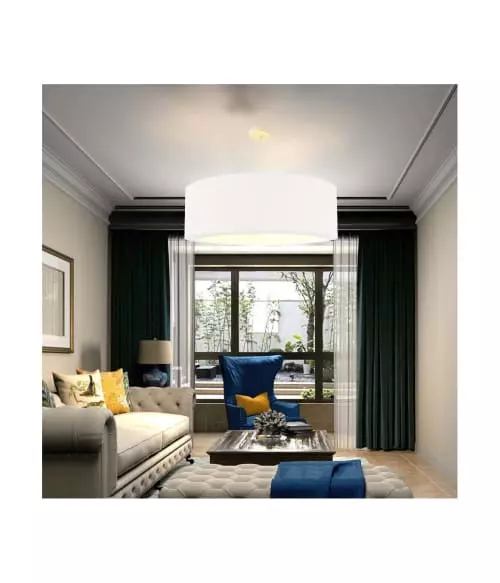 Abat-jours Suspensions Suspension Silvio Blanc Cassé T 65 X H 25 2 Abat-jours Suspensions Suspension Silvio Blanc Cassé T 65 X H 25 – Image 2