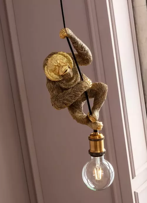 Kare Design Suspensions Suspension Singe En Polyrésine Dorée 5 Kare Design Suspensions Suspension Singe En Polyrésine Dorée – Image 5