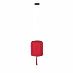 Dutchbone Suspensions Suspension Style Lanterne Japonaise D30cm Rouge