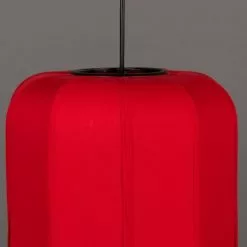 Dutchbone Suspensions Suspension Style Lanterne Japonaise D30cm Rouge -Luminaires Soldes Boutique suspension style lanterne japonaise d30cm rouge 3