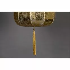 Dutchbone Suspensions Suspension Style Lanterne Japonaise D40cm Or -Luminaires Soldes Boutique suspension style lanterne japonaise d40cm or 4