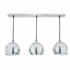 Maisons Du Monde Suspensions Suspension Triple En Aluminium Chromé