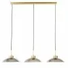 Maisons Du Monde Suspensions Suspension Triple En Métal Doré Et Verre Teinté Noir