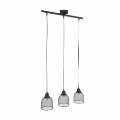 Potiron Paris Suspensions Suspension Triple En Métal Noir -Luminaires Soldes Boutique suspension triple en metal noir 3
