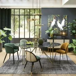 Maisons Du Monde Suspensions Suspension Triple Feuilles De Palmier En Métal Doré -Luminaires Soldes Boutique suspension triple feuilles de palmier en metal dore 1000 13 24 201293 3