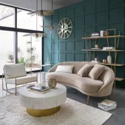 Maisons Du Monde Suspensions Suspension Triple Feuilles De Palmier En Métal Doré -Luminaires Soldes Boutique suspension triple feuilles de palmier en metal dore 1000 13 24 201293 5