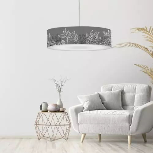 Luminaires Soldes Boutique -Luminaires Soldes Boutique abat jour suspension gris d 60 cm 5